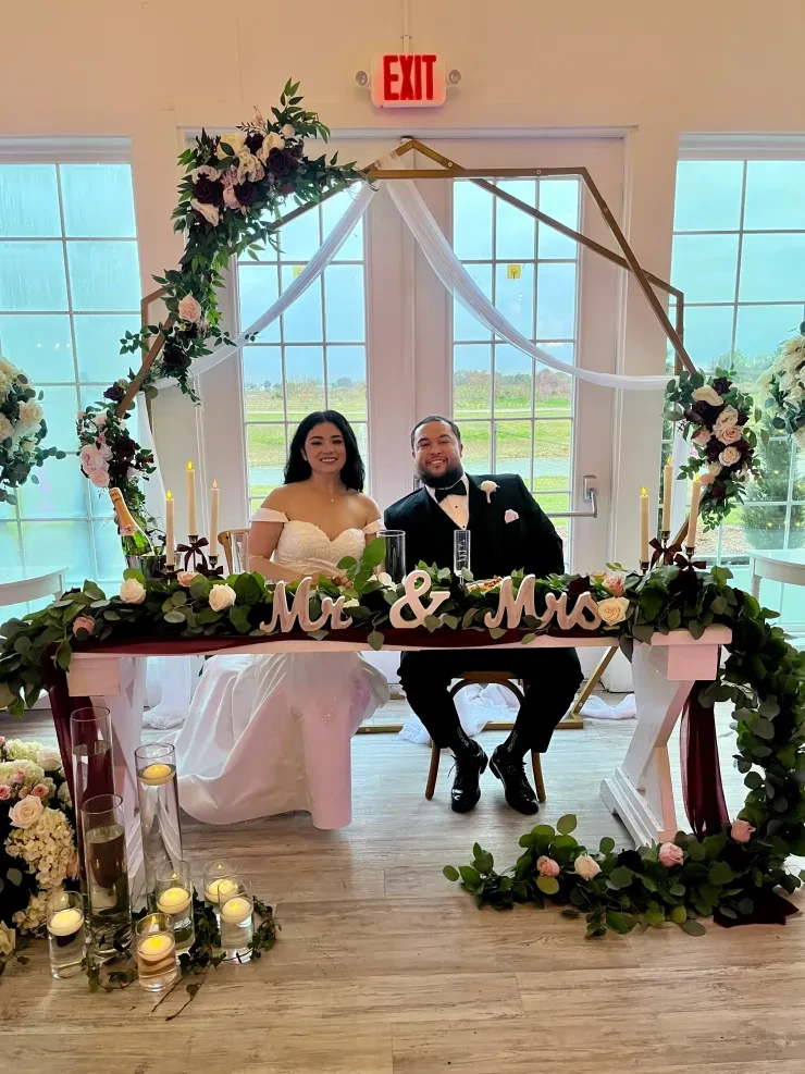 Beautiful wedding celebration catered by Marinas Catering