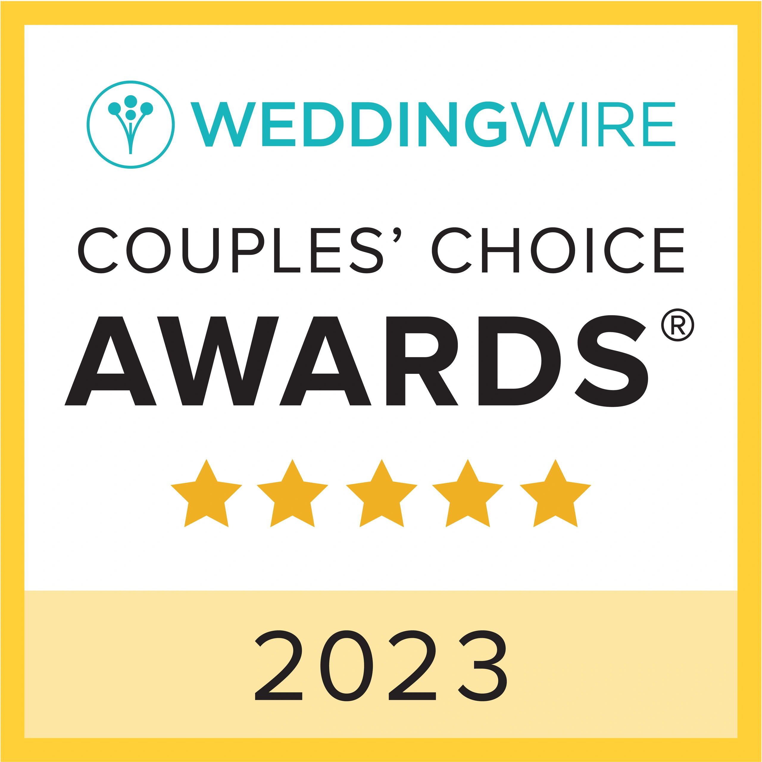 WeddingWire Couples' Choice Award 2023
