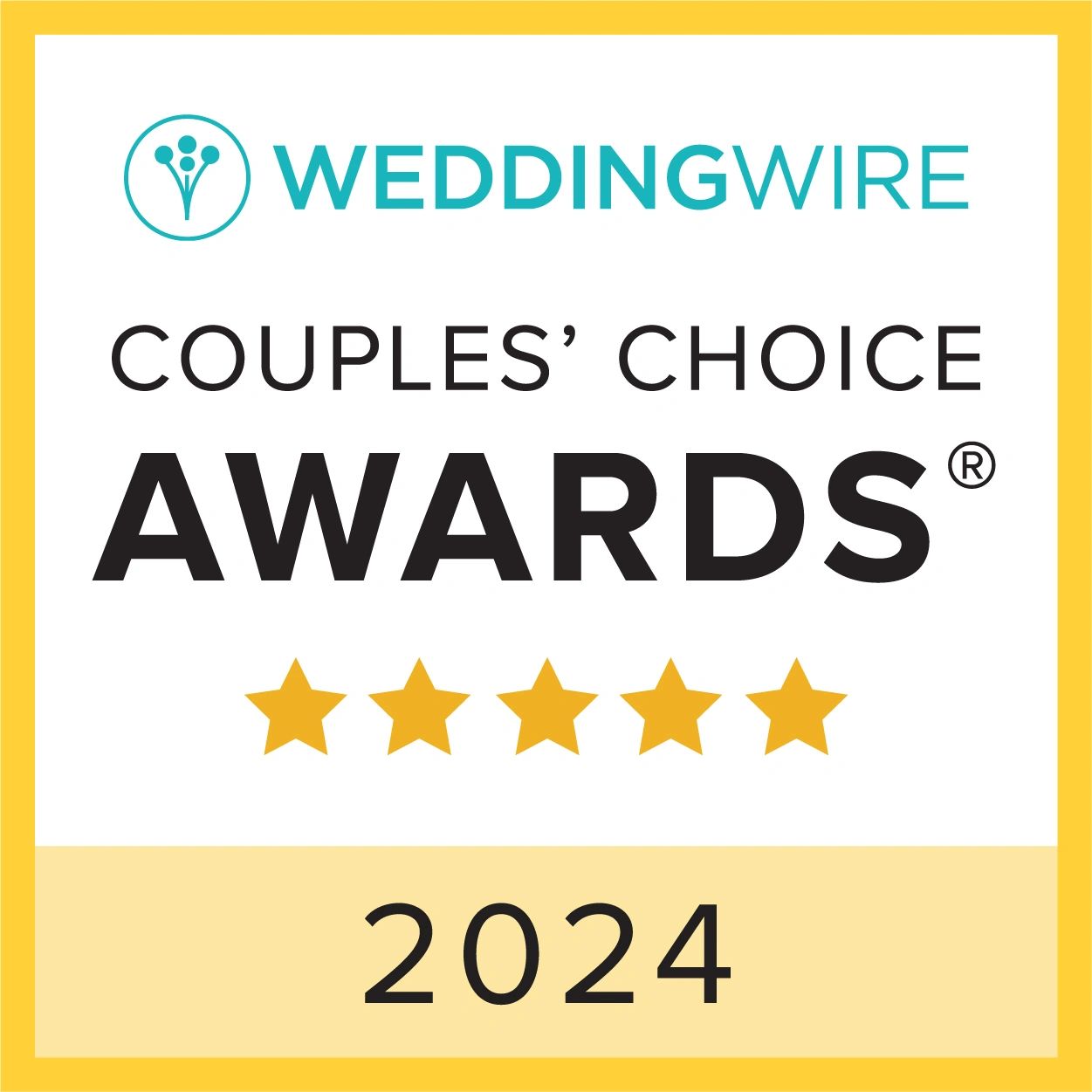 WeddingWire Couples' Choice Award 2024